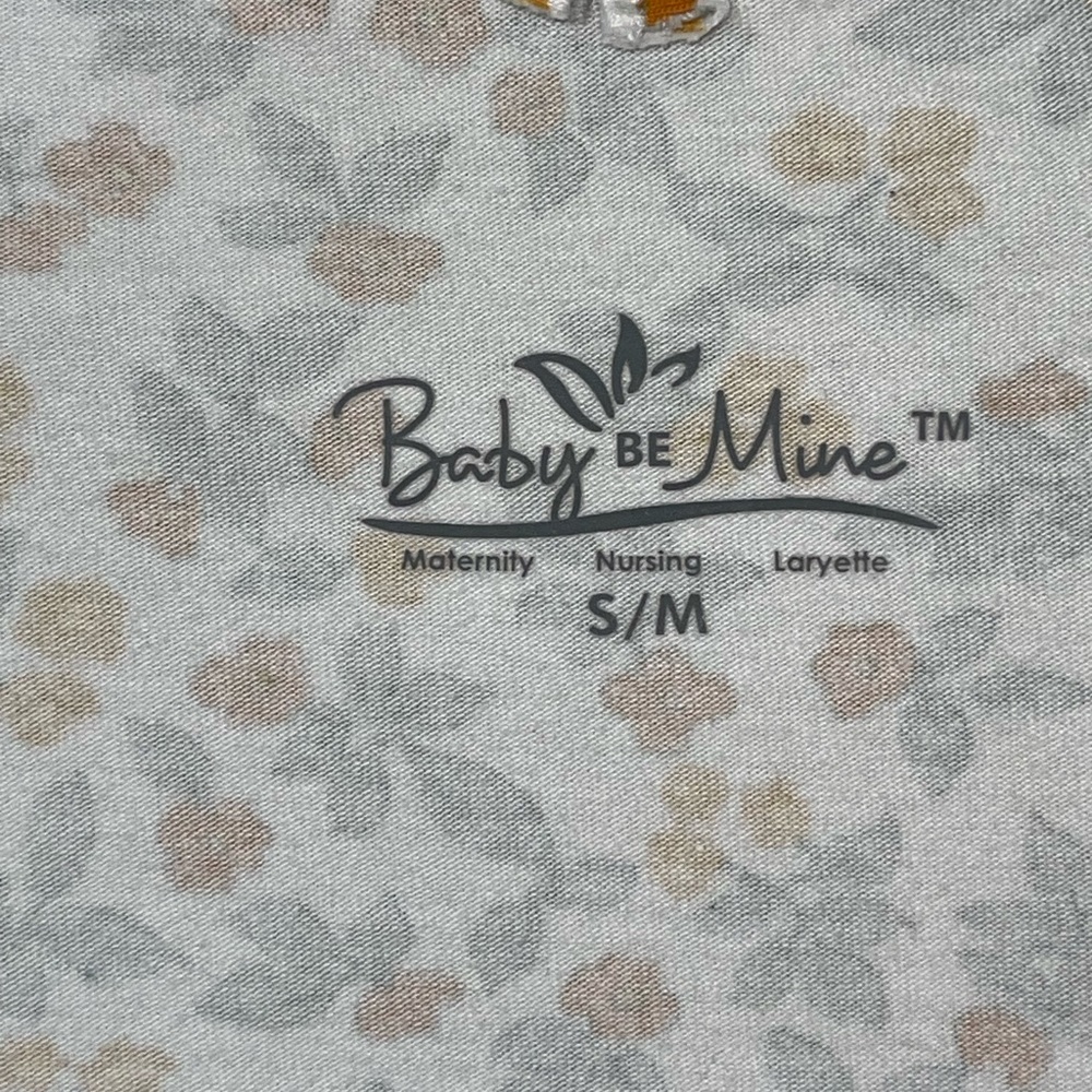 Baby Be Mine floral pregnancy /nursing layette robe. Size S/M GUC - Picture 6 of 7